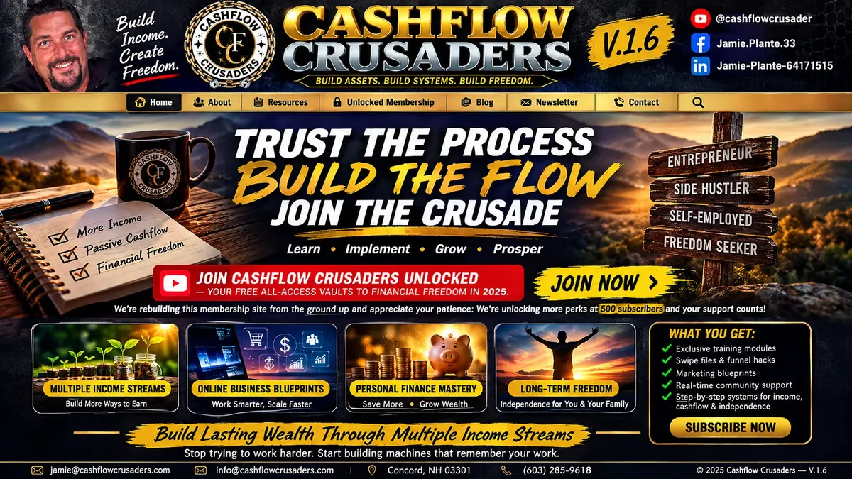 Cashflow Crusaders V.1.10 — build lasting wealth through multiple income streams